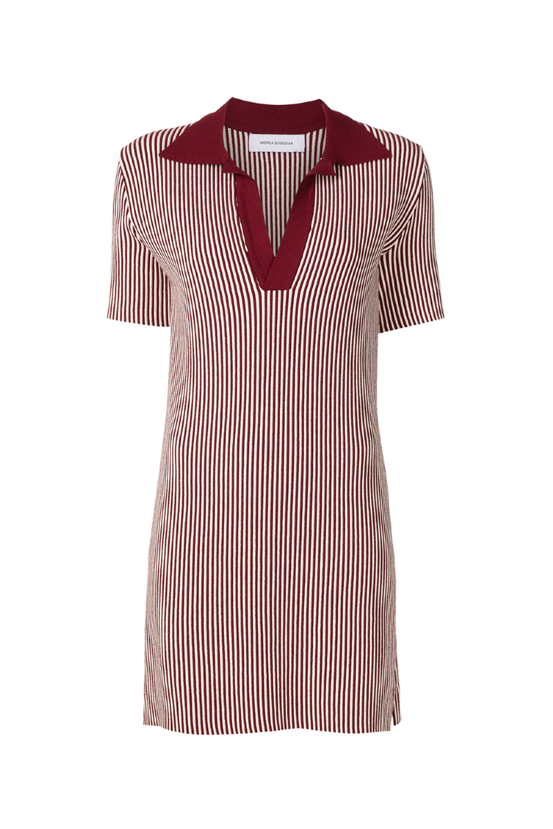 Fetiny Knit Dress I Wine-Off White