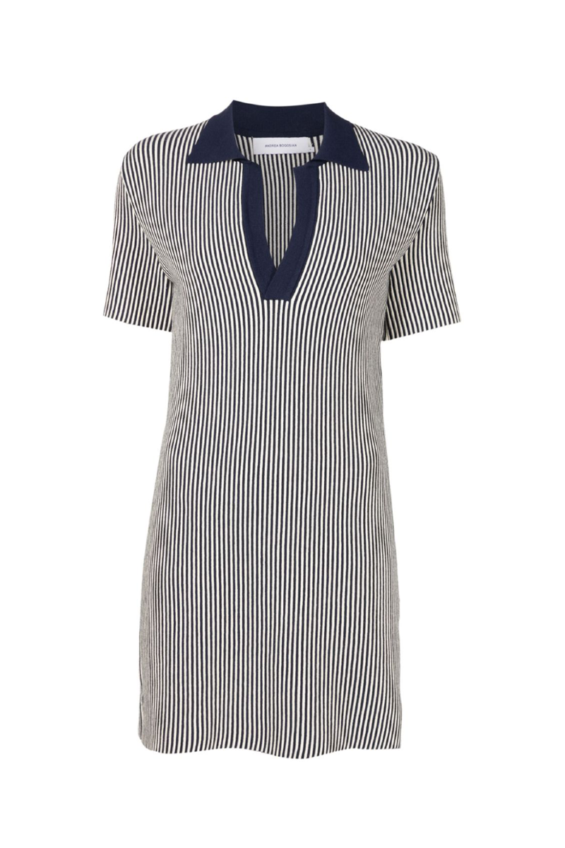Fetiny Knit Dress I  Blue Nuit-Off White