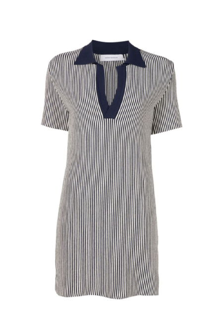 Fetiny Knit Dress I  Blue Nuit-Off White