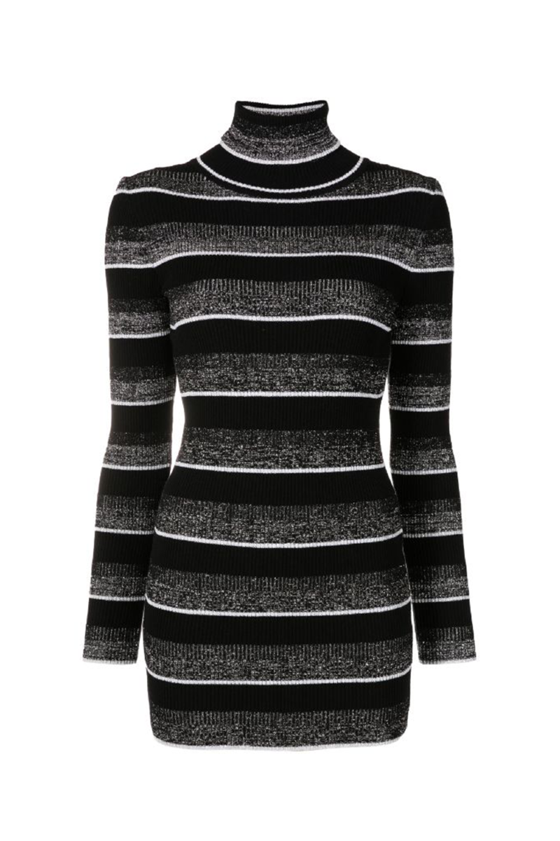 Fran Knit Blouse I Abf  Black-Off White