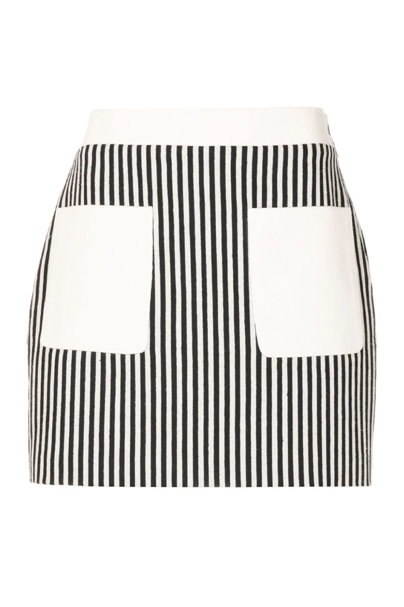 Fonzie Twill Skirt I Black-White