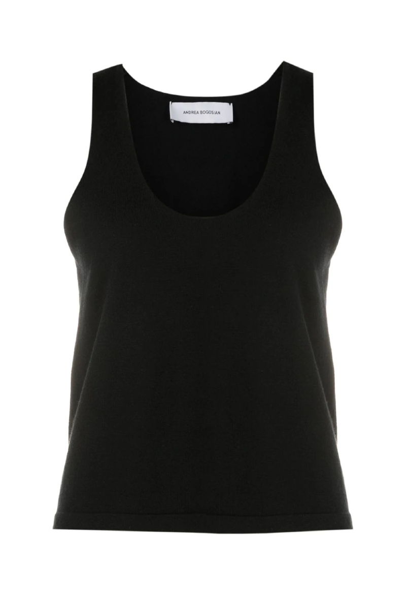 Fave I Knit Tank Top Black