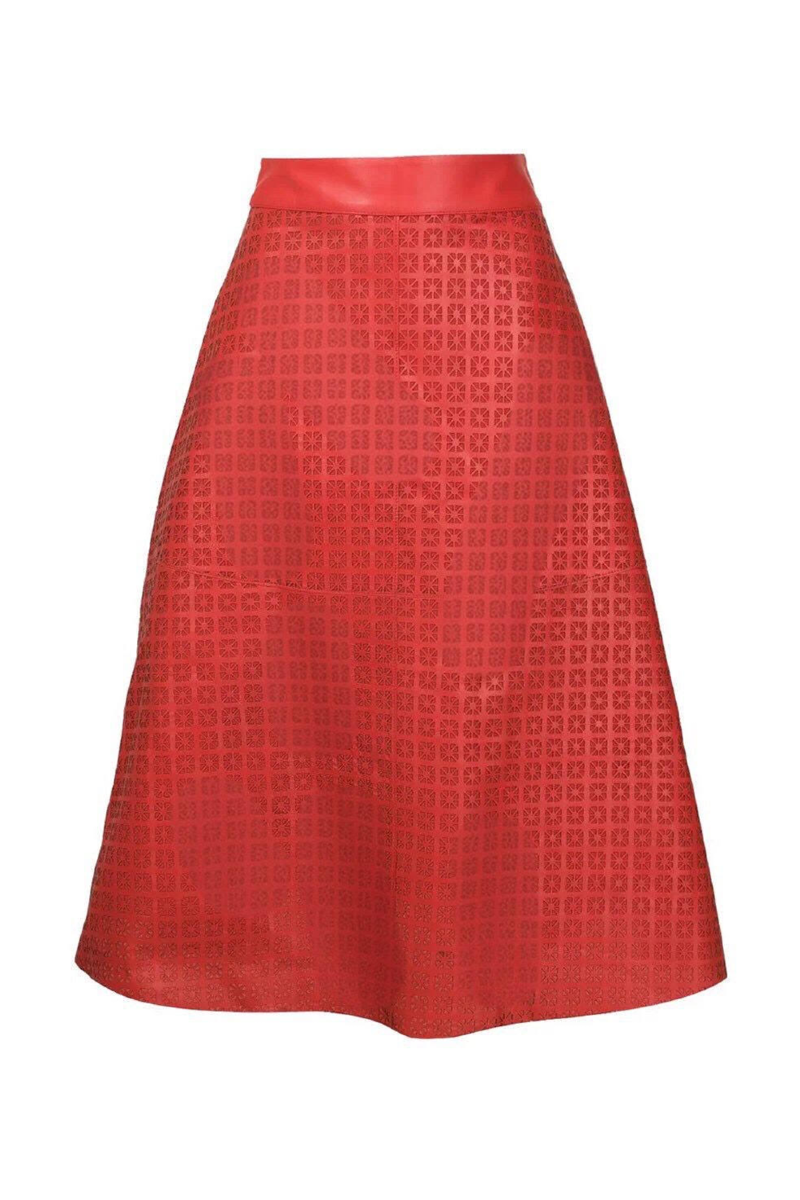 Elliot Leather Skirt Rouge