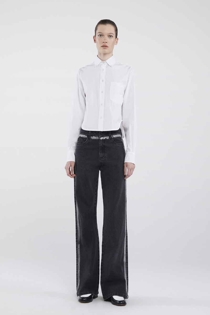 Family Jeans Pants I  Black-Off White