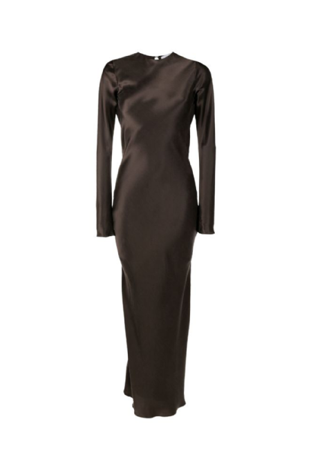 Funz Silk Dress I Dark Brown
