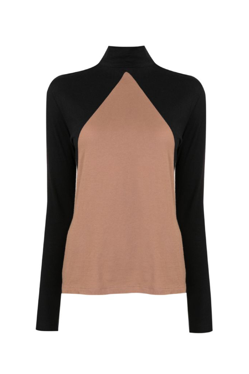 Farah Knit Blouse I Black-Gold