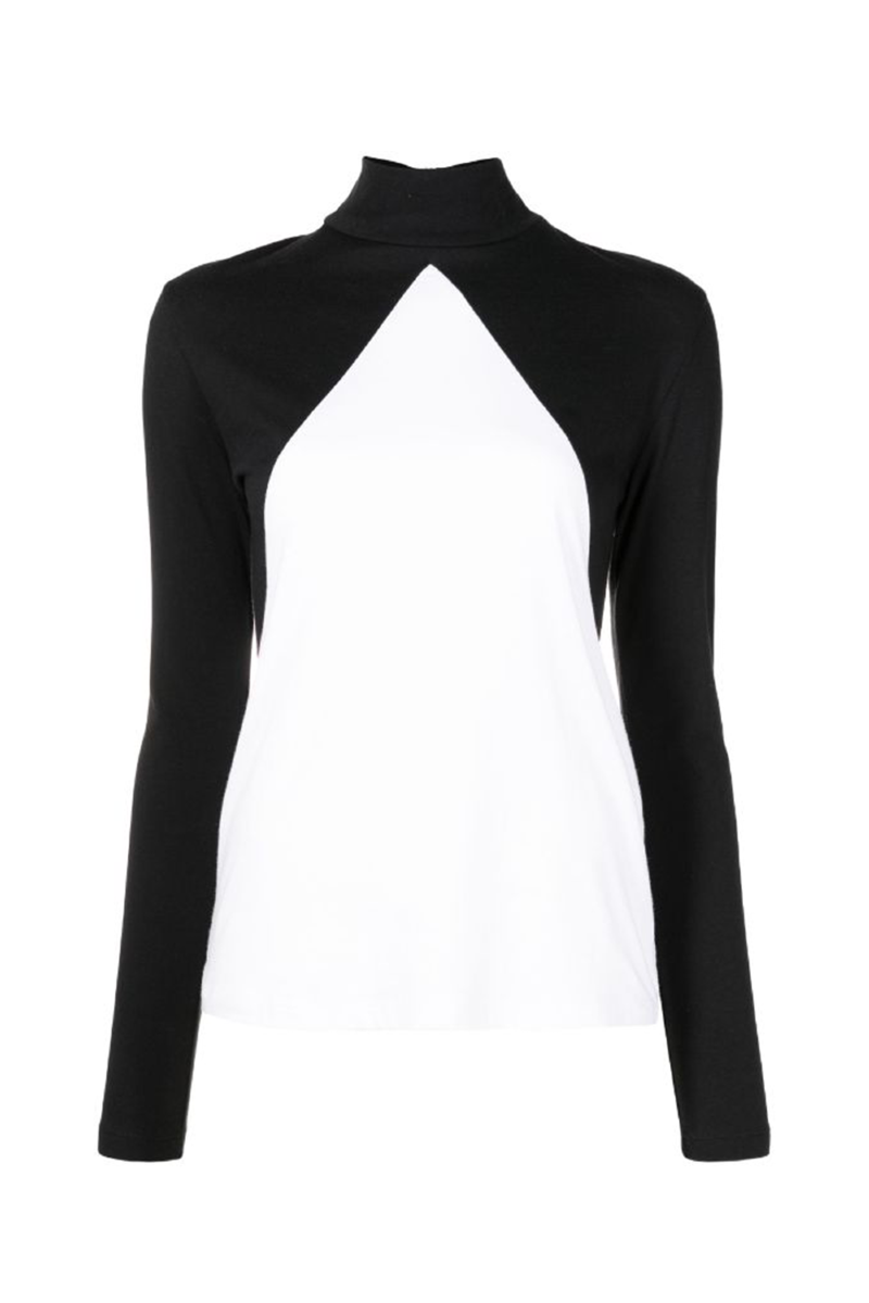 Farah Knit Blouse I Black-White