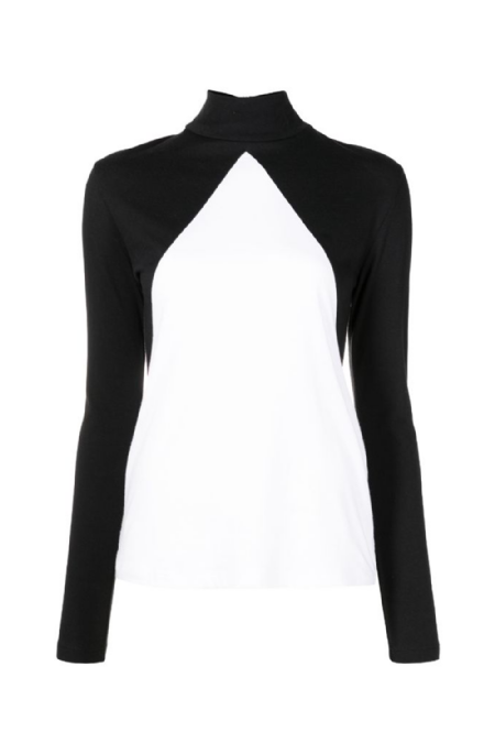 Farah Knit Blouse I Black-White
