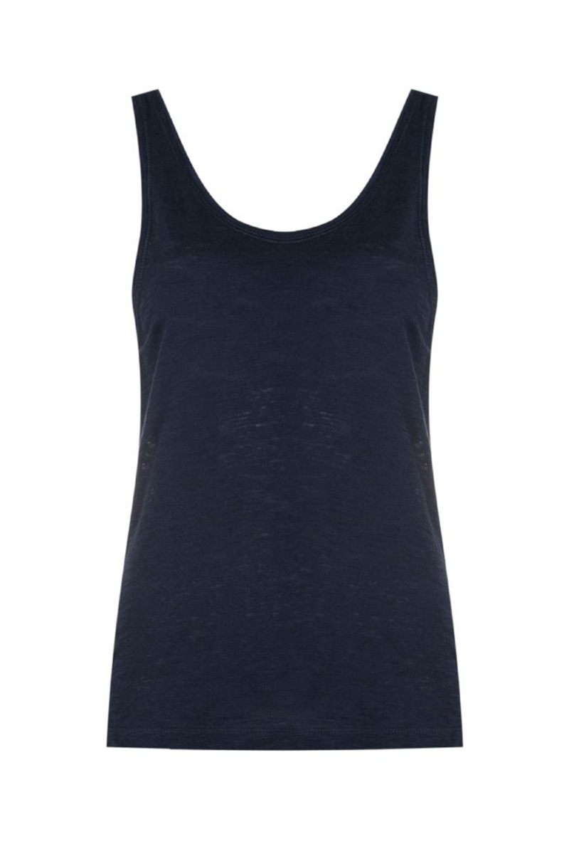 Fine Knit Tank Top I Blue Nuit