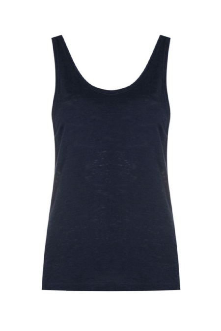Fine Knit Tank Top I Blue Nuit