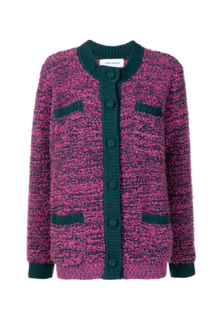 Flowe Knit Cardigan I Berry