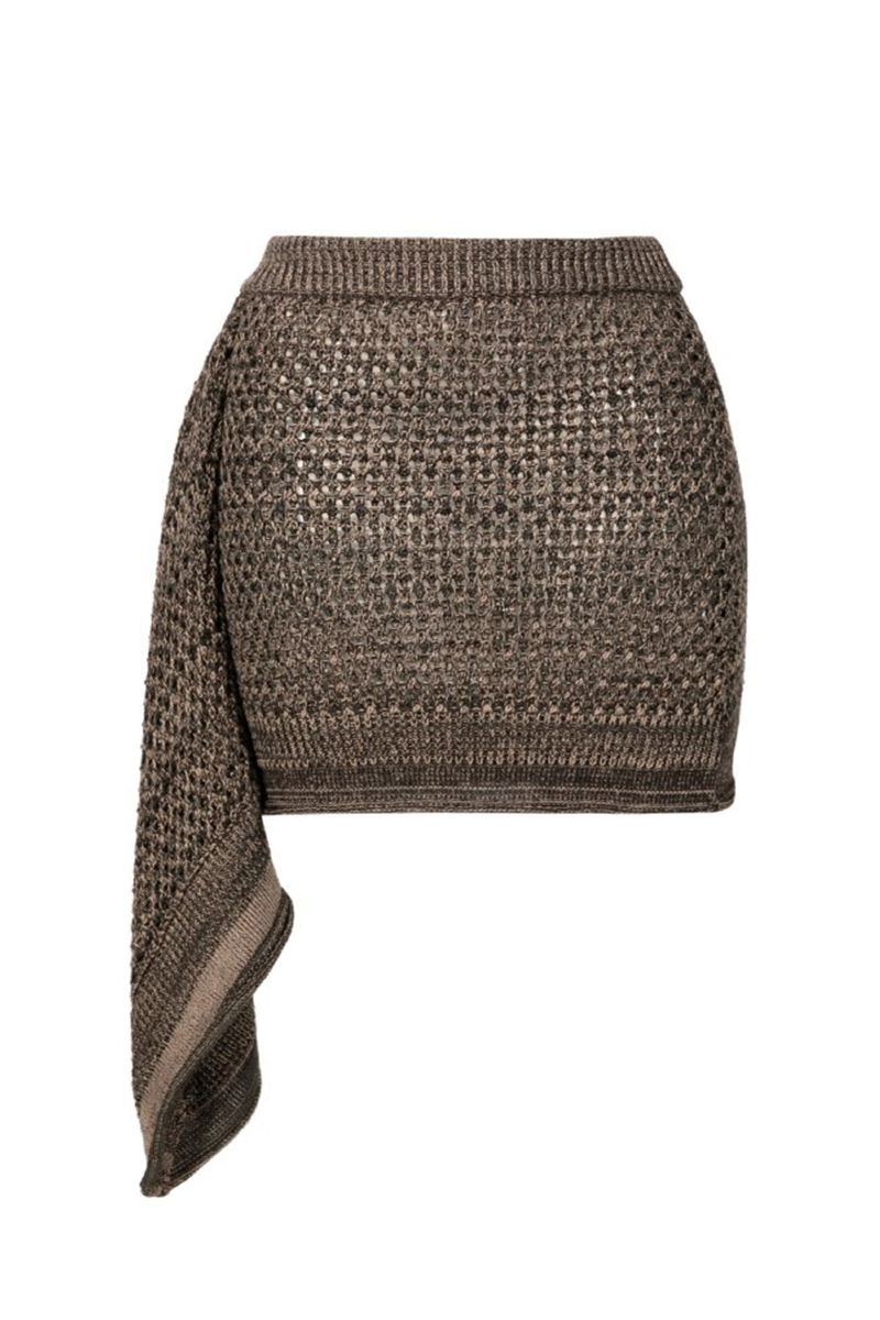 Forresti Knit Skirt I Brown - Army