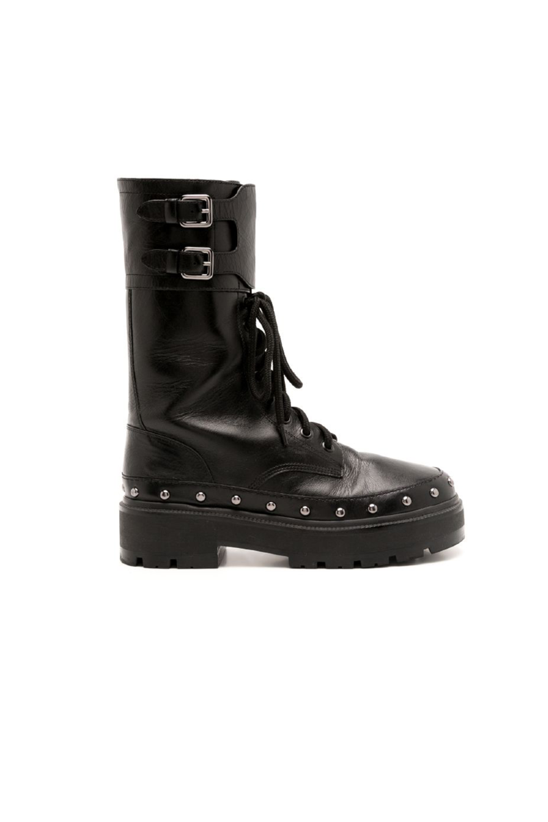 Fabery Leather Boot I Black