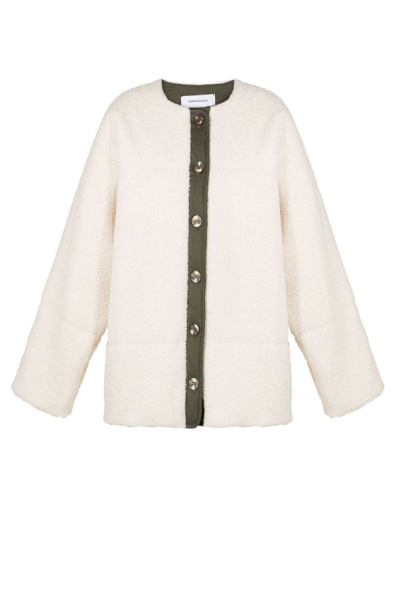 Flavel Tailored Coat I Army - Off White