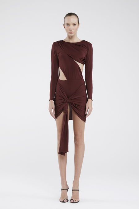 Florine Knit Dress I Dark Brown