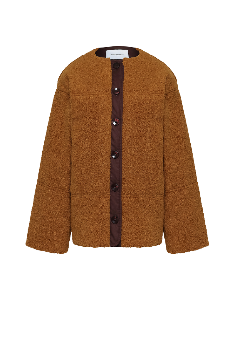 Flavel Tailored Coat I Taupe - Dark Brown