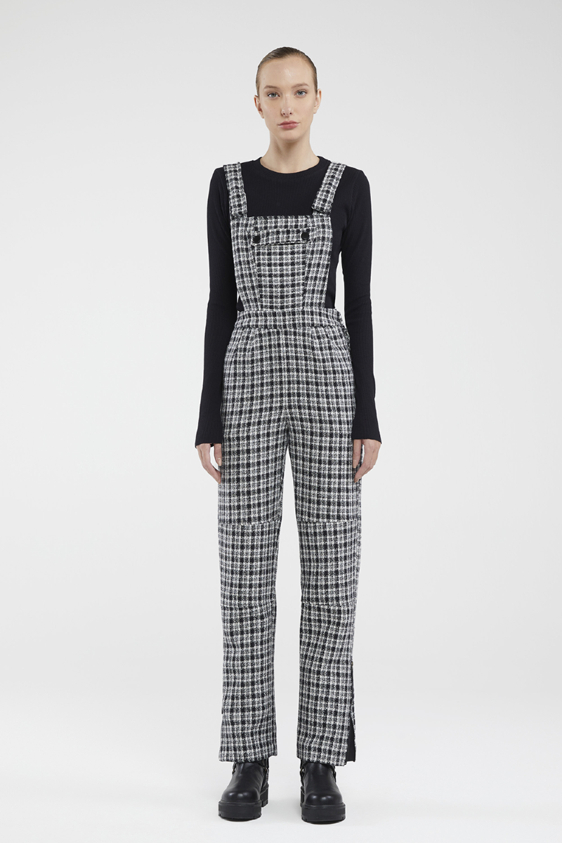 Jumpsuit Tweed Faty I Black-White
