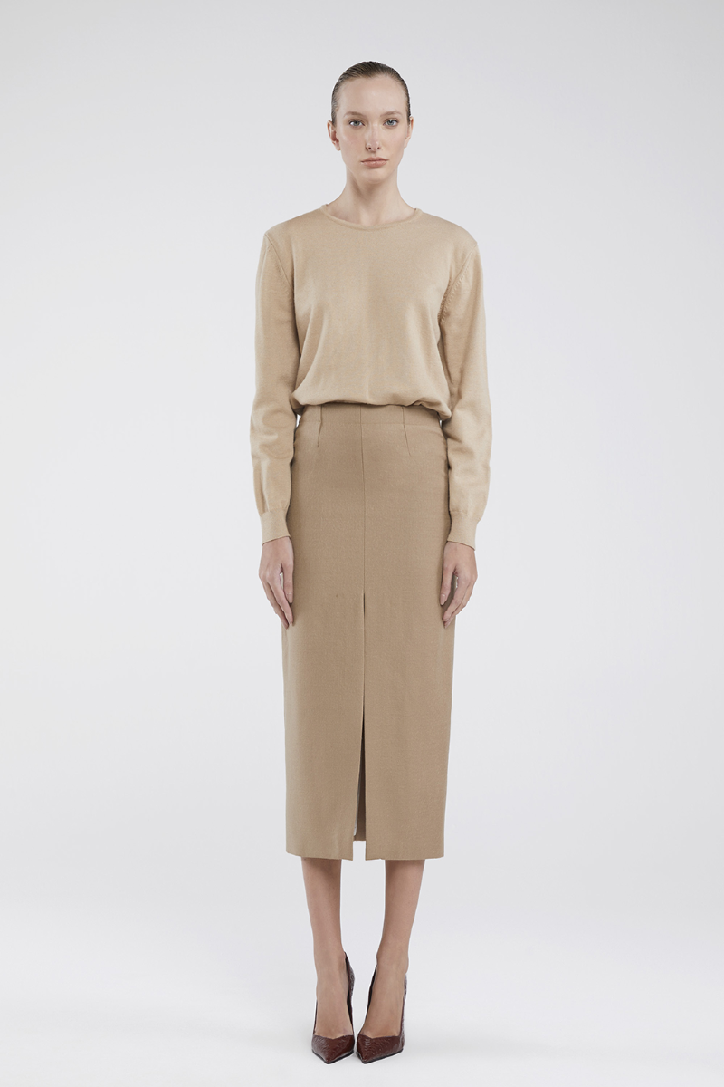 Faelina Knit Blouse I  Beige 