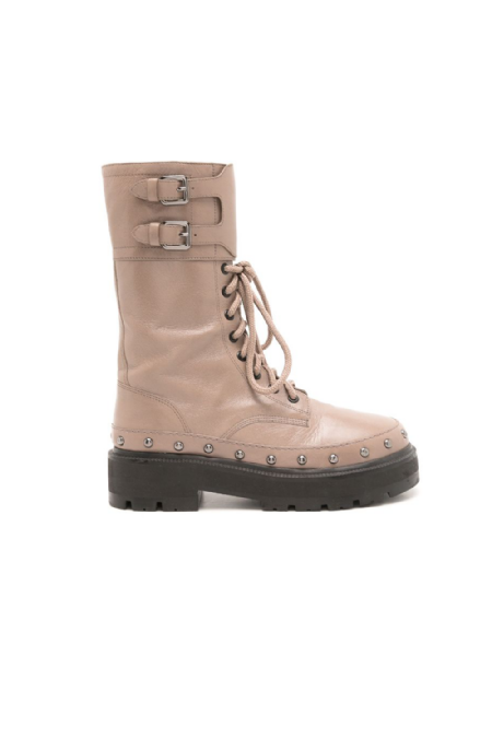 Fabery Leather Boot I Gris