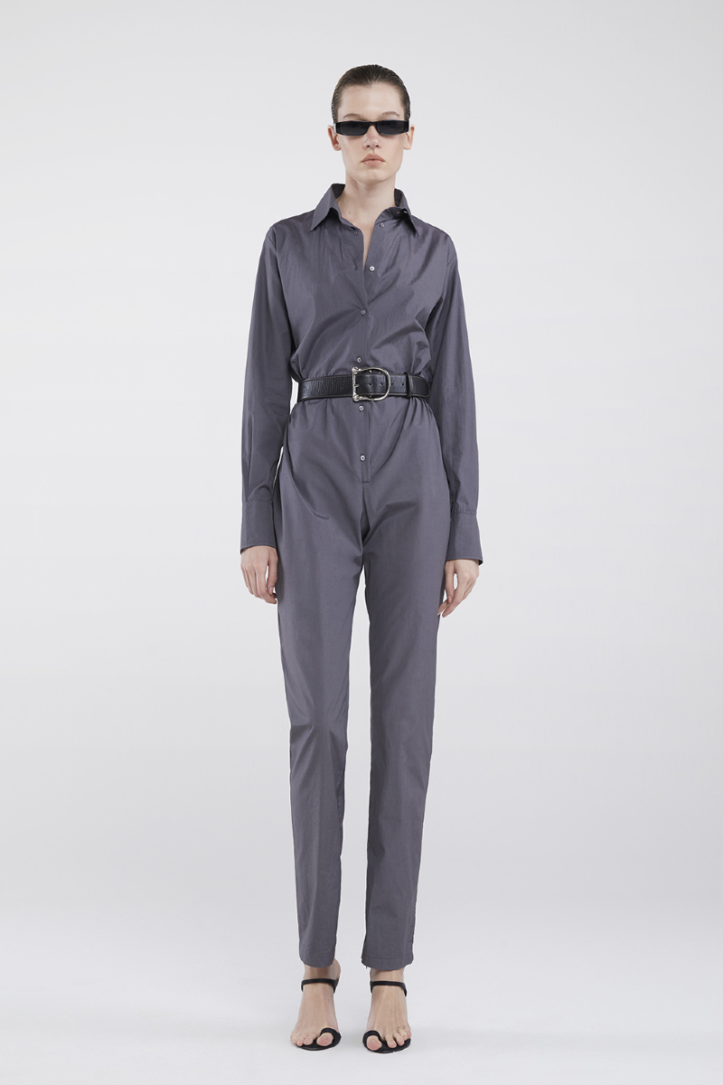 Florence Tricoline Jumpsuit I Gris