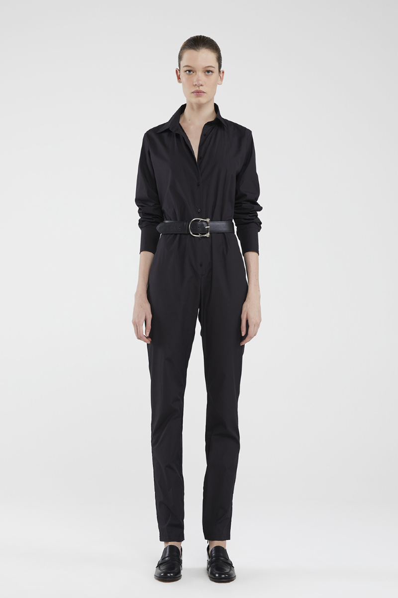 Florence Tricoline Jumpsuit I Black