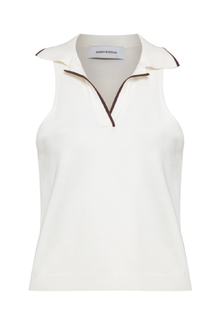 Graoty Knit Tank Top Off White
