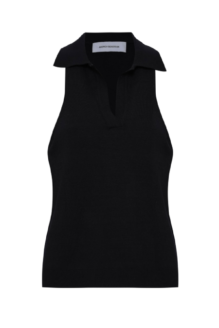 Graoty Knit Tank Top Black