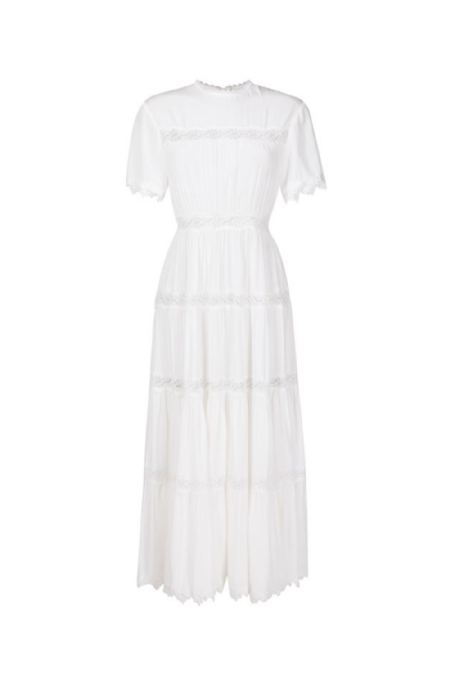 Gevila Silk Dress Off White