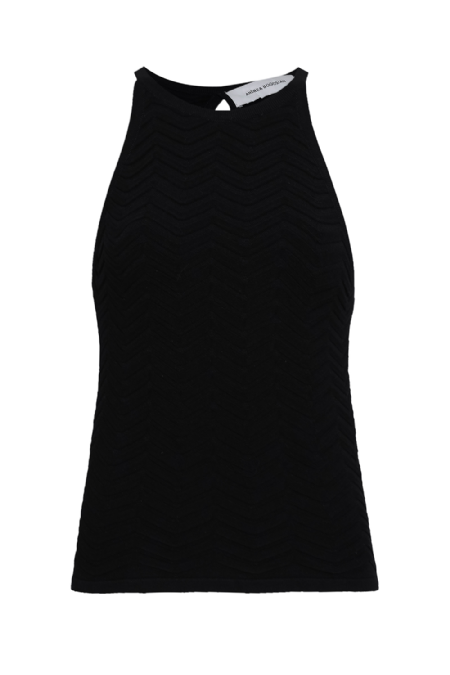 Gal Knit Blouse I Black