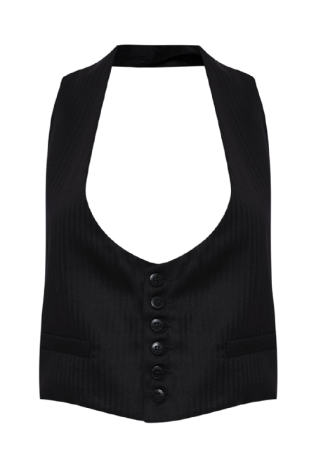 Giada Wool Vest Black