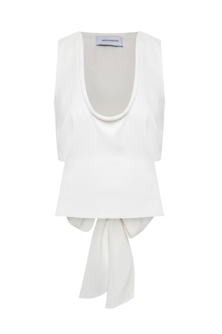 Gisah I Crepe Tank Top Off White