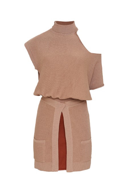 Gliss Knit Dress I Desert Sand