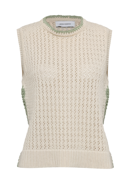 Gail I Knit Tank Top Etoupe-Fresh Mint