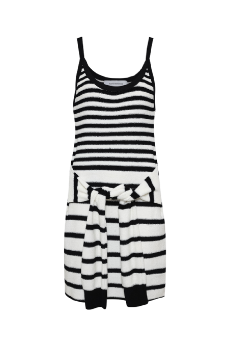 Giana Knit Dress I  Black-Off White