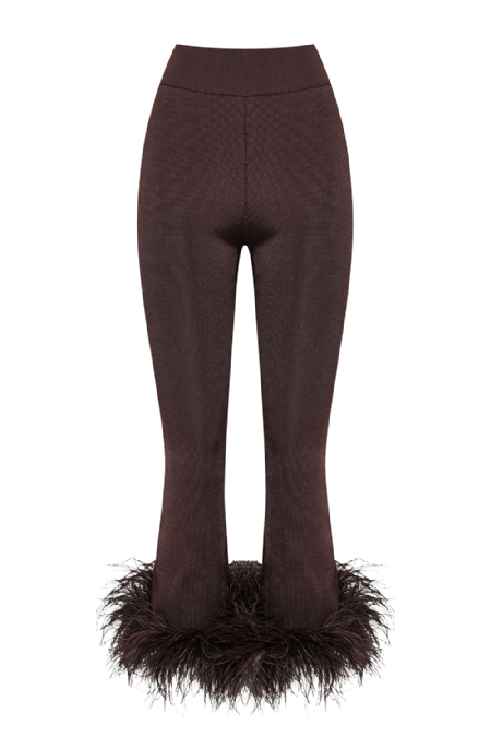 Gluteny Knit Pants I Dark Brown