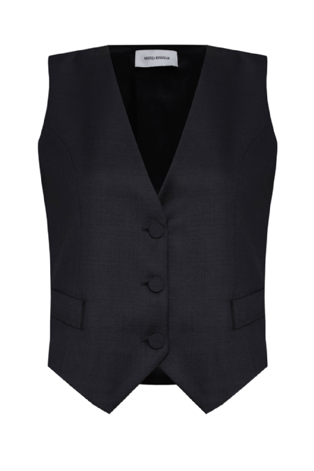 Gala Wool Vest I Black