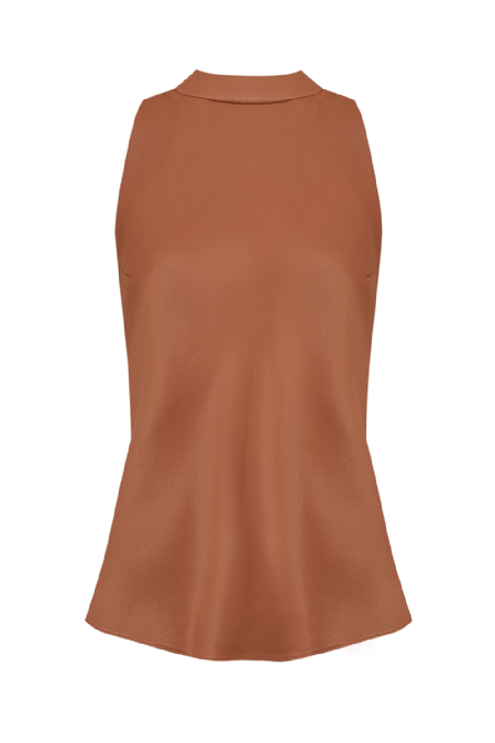 Geny I Crepe Tank Top Mocha