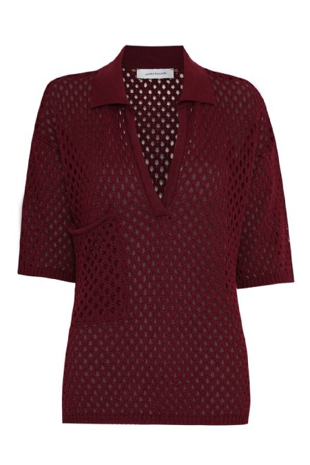 Goyali Knit Blouse I Dark Berry