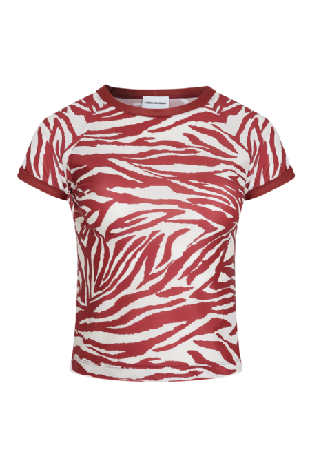 Gondoly Knit T-Shirt Wine-Off White