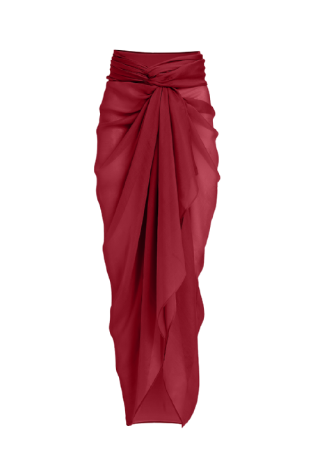 Giovanna Silk Pareo Bordeaux