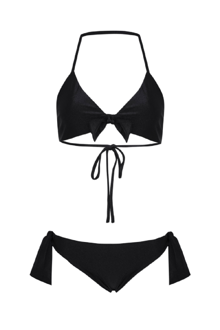 Gentle Knit Bikini Black