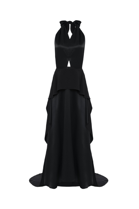 Gita Crepe Dress I Black