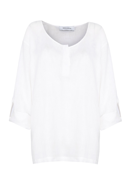 Gamindy Linen Shirt White