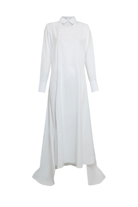 Giari Tricoline Dress I White
