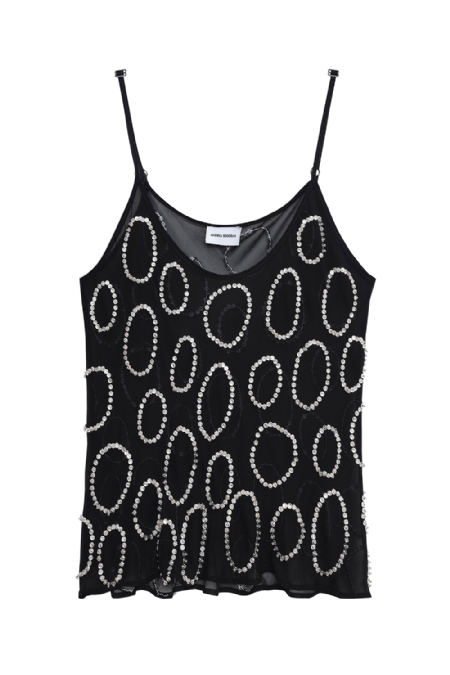 Gauri Silk Tank Top Black