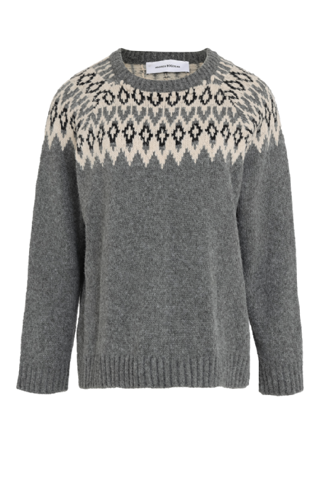 Yango Knit Blouse Stone-Carbon