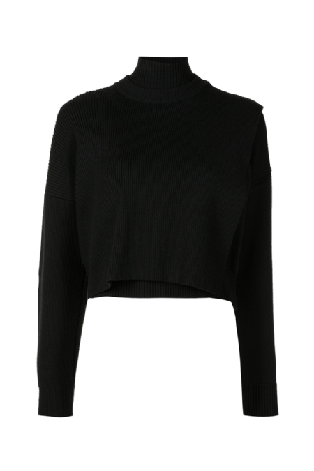 Ifaith Knit Blouse Black