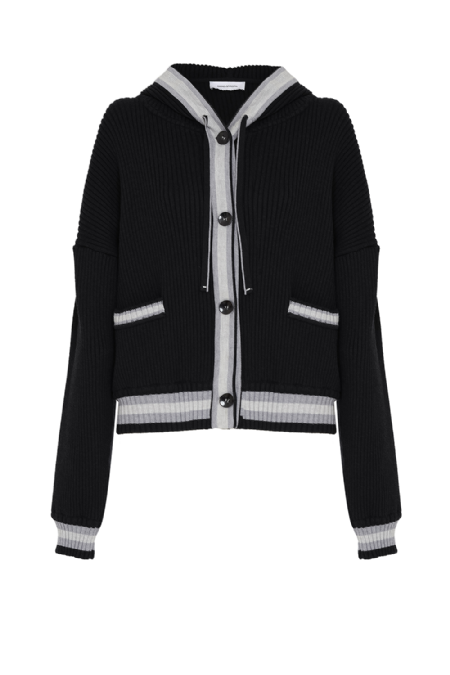 Italo Knit Cardigan Black-Stone-Carbon