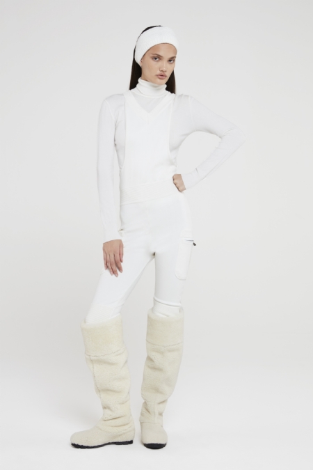 Idan Knit Jumpsuit Off White