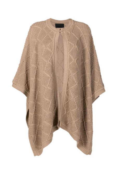 Iuvia Knitted Poncho Camel